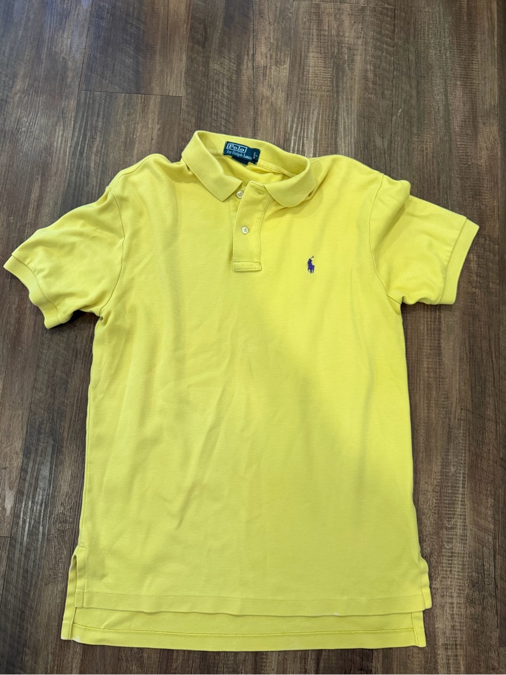 Polo by Ralph Lauren Bright Yellow Pique Polo with Navy Pony
